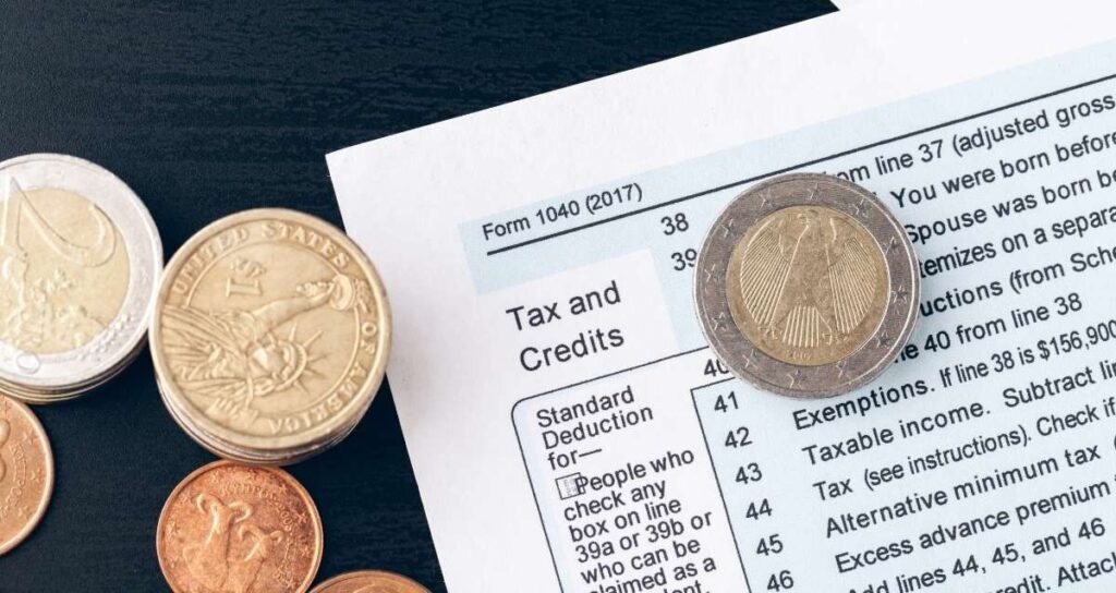 compilazione di un modulo per la dichiarazione dei redditi in inglese